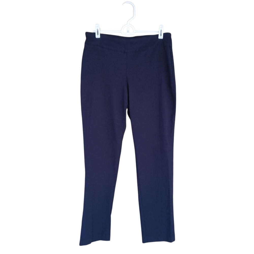 Dana Buchman Navy Mid Rise Tummy Control Ankle Pants Small